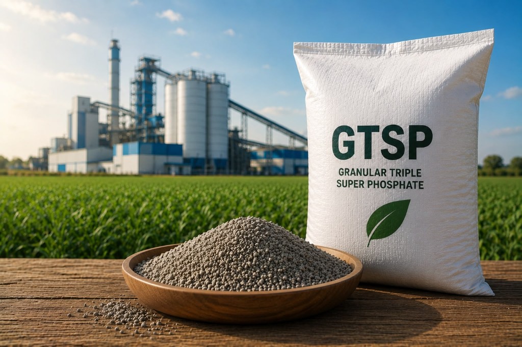 GTSP fertilizer bag and granules